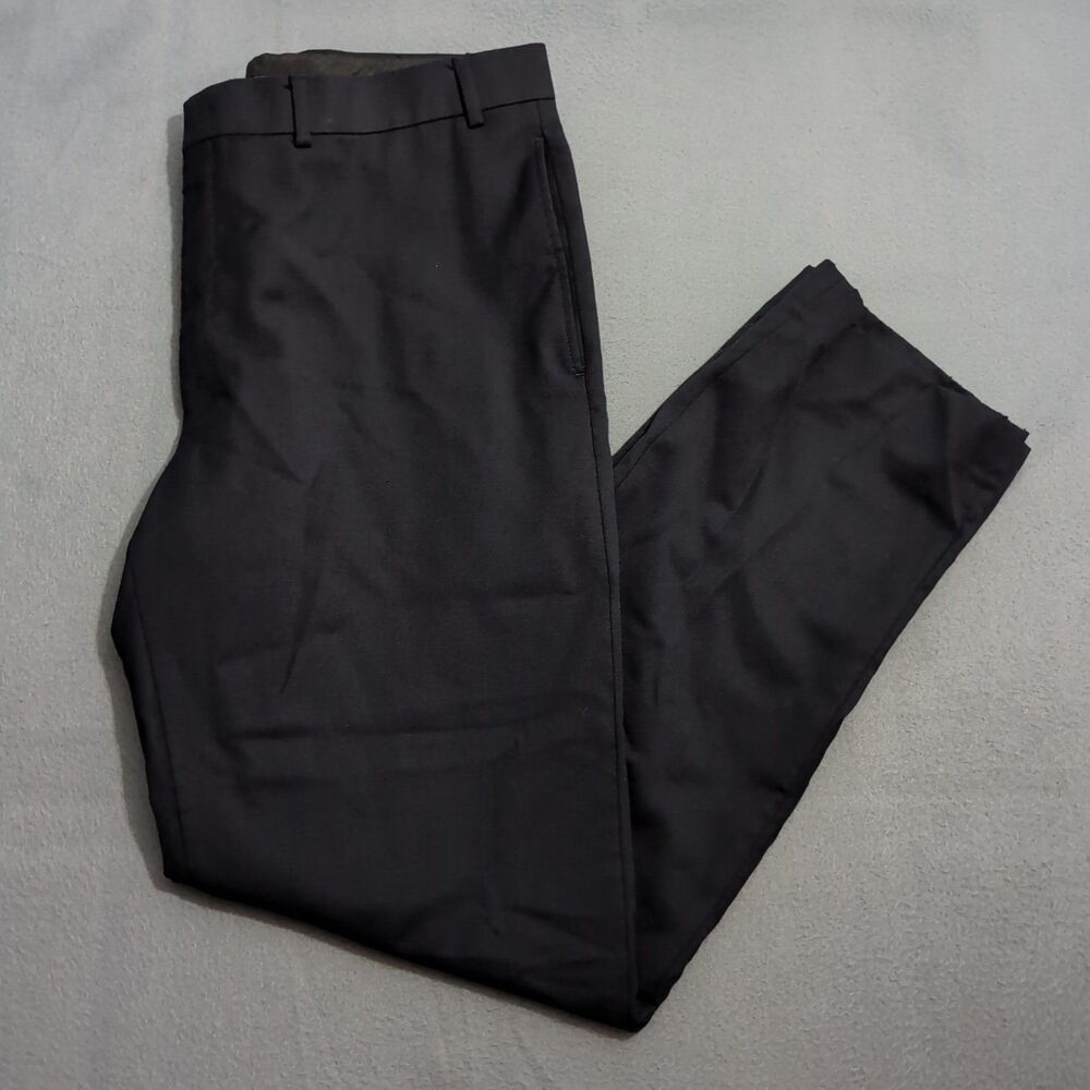 Lauren Ralph Lauren Men 35X31 Black Slim Fit Straight Leg Dress Pants